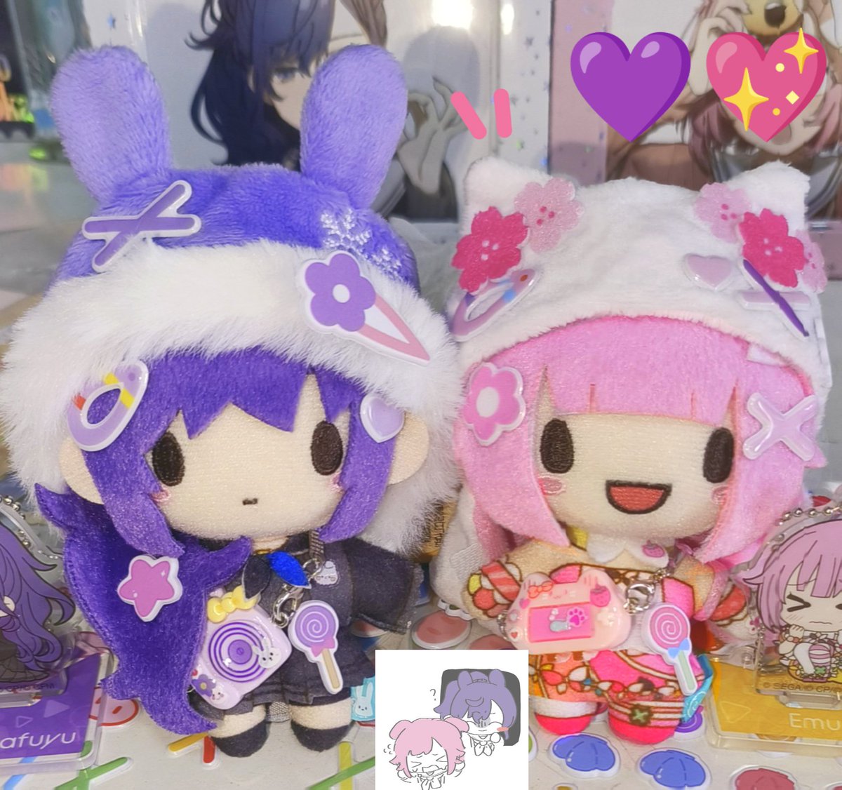 beimo327's tweet image. 给🐰🐱安装了可爱的小贴纸