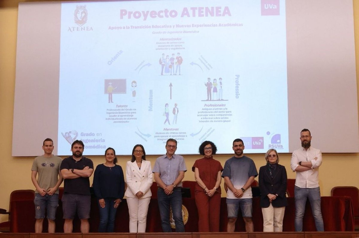🫂 El proyecto PAT_Mentor de la <a href="/EiiUVa/">Eii_UVa</a> y el programa ATENEA del Grado en #IngenieríaBiomédica han sido reconocidos con el Premio Mentoría, por su labor de orientación e integración de los nuevos estudiantes y de mejora de su experiencia universitaria.

ℹ️acortar.link/PC2Ya5
