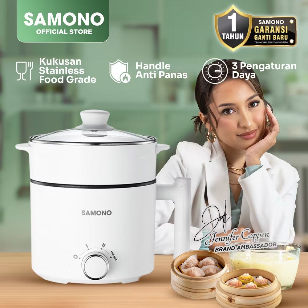 Cek SAMONO Panci Listrik Kukusan 1.5 Liter Stainless Steamer 150 Watt Dengan Kukusan Tutup Kaca SW-DG04S dengan harga Rp111.000. Dapatkan di Shopee sekarang! s.shopee.co.id/9ACS0XhWr5?sha…