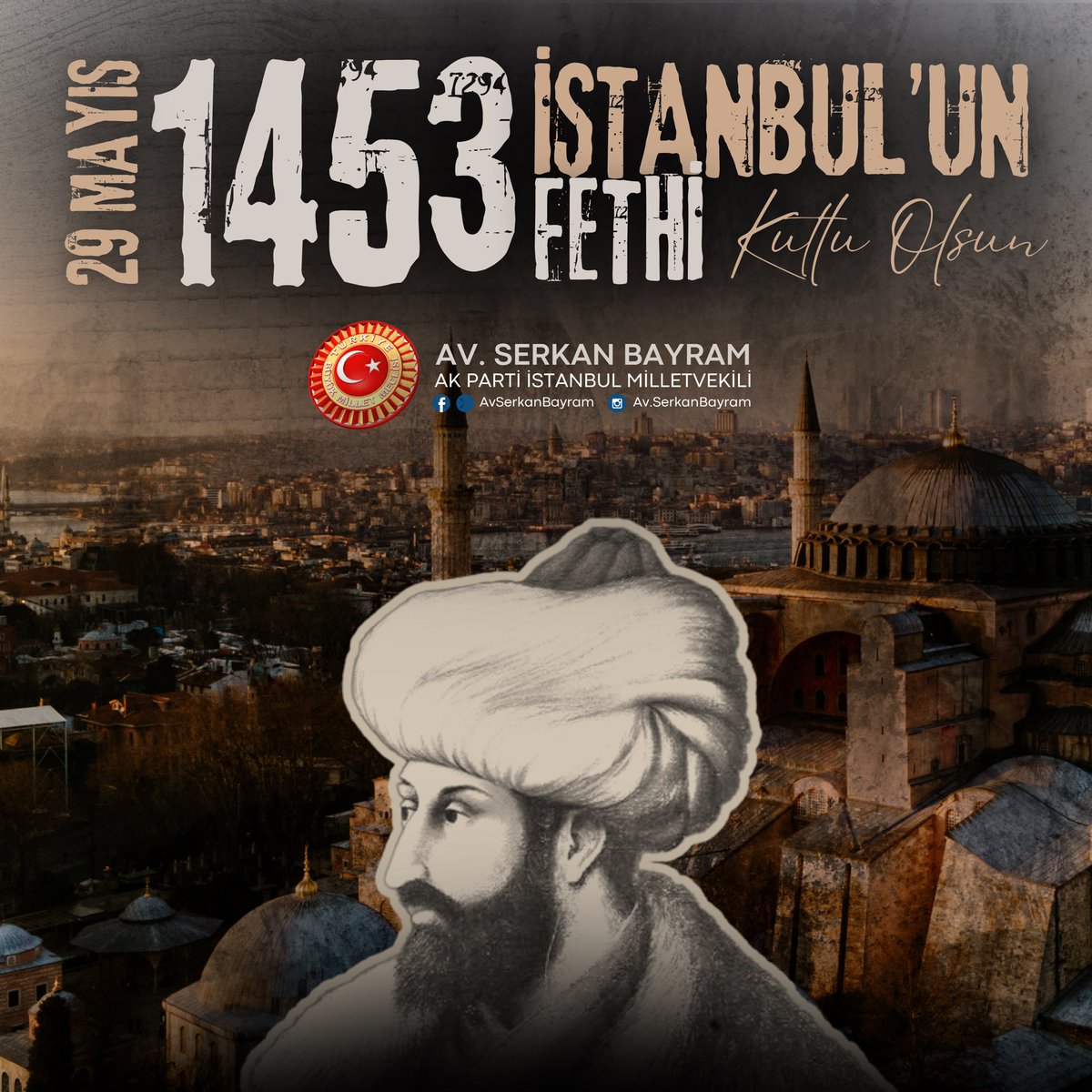 İstanbul’un Fethi’nin 572. yılı kutlu olsun. 🇹🇷

#29Mayıs1453 #İstanbulunFethi