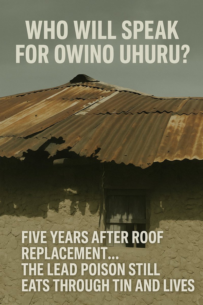 The metal corrodes not from age, but from years of toxic lead exposure—residue from industrial pollution that was never truly cleaned up. 

These rusted sheets tell a story of neglect, broken promises, and official silence. Where is @nemakenya?