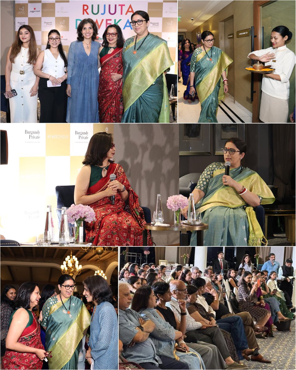 Smriti Z Irani (@smritiirani) on Twitter photo Had the pleasure of joining renowned nutritionist <a href="/RujutaDiwekar/">Rujuta Diwekar</a> for the launch of her book тАЬThe Common Sense DietтАЭтАФa timely reminder of how traditional food wisdom, when paired with scientific insight, can transform lives.
What sets Rujuta apart is her deep commitment to Had the pleasure of joining renowned nutritionist <a href="/RujutaDiwekar/">Rujuta Diwekar</a> for the launch of her book тАЬThe Common Sense DietтАЭтАФa timely reminder of how traditional food wisdom, when paired with scientific insight, can transform lives.
What sets Rujuta apart is her deep commitment to