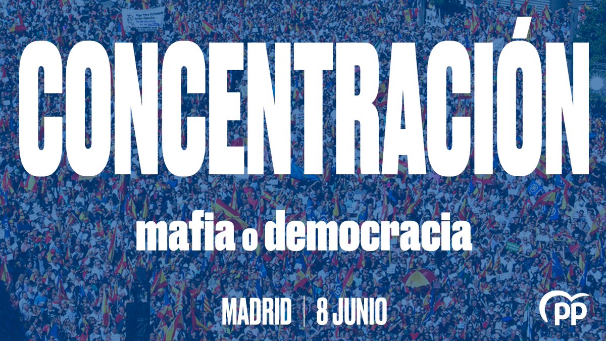 Feijóo a las órdenes de Ayuso. El día que la jueza procesa a su novio por delitos fiscales convoca una concentración contra el gobierno con el lema Mafia o Democracia.
