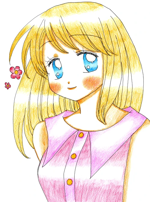 少し、お姉さんな女の子です。 #イラスト