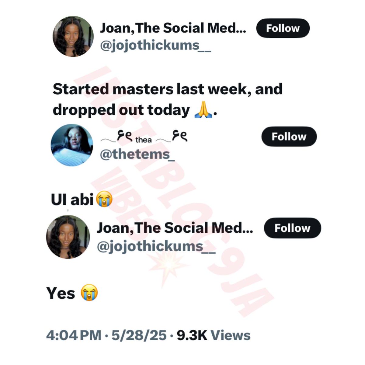 instablog9ja's tweet image. One week in UI master’s program and she already dropped out 😭😂 UI students, how do you people cope abeg?