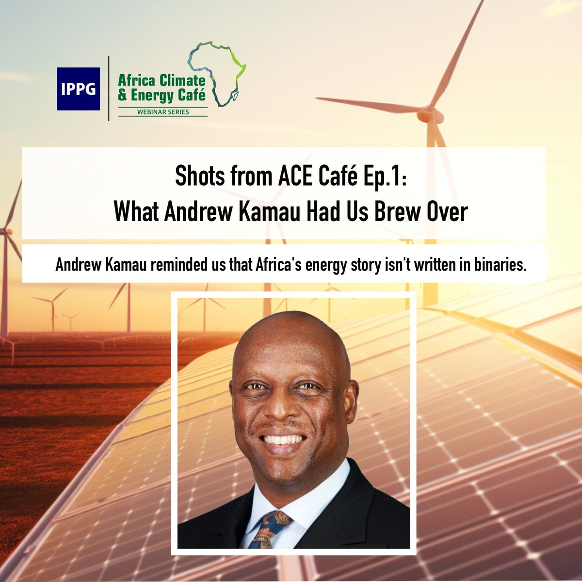 IPPG (@ippgafrica) on Twitter photo Now Serving: Shots from Last Weekโs ACE Cafรฉ โ
<a href="/andrewnkamau/">Andrew Kamau</a> of <a href="/ColumbiaUEnergy/">Center on Global Energy Policy</a> was truly #UpForTheACEcafe, delivering a bold take on Africaโs energy futureโrealism, growth & sustainability in one strong blend.
Missed it? Tap into his key insights + IPPG commentary๐
Watch: Now Serving: Shots from Last Weekโs ACE Cafรฉ โ
<a href="/andrewnkamau/">Andrew Kamau</a> of <a href="/ColumbiaUEnergy/">Center on Global Energy Policy</a> was truly #UpForTheACEcafe, delivering a bold take on Africaโs energy futureโrealism, growth & sustainability in one strong blend.
Missed it? Tap into his key insights + IPPG commentary๐
Watch: