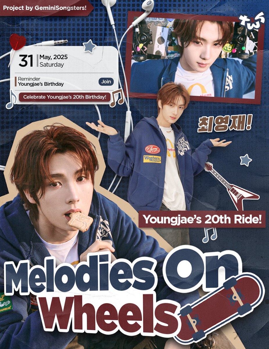 ⠀
One Ride, Countless Tunes! All eyes are on the electrifying 𝗬𝗼𝘂𝗻𝗴𝗷𝗮𝗲 as he cruises into his 𝟮𝟬𝘁𝗵. Sporting his signature splash of crimson, we’re here for every exhilarating push and glide as he celebrates this chapter. 🛹
️️ㅤ
