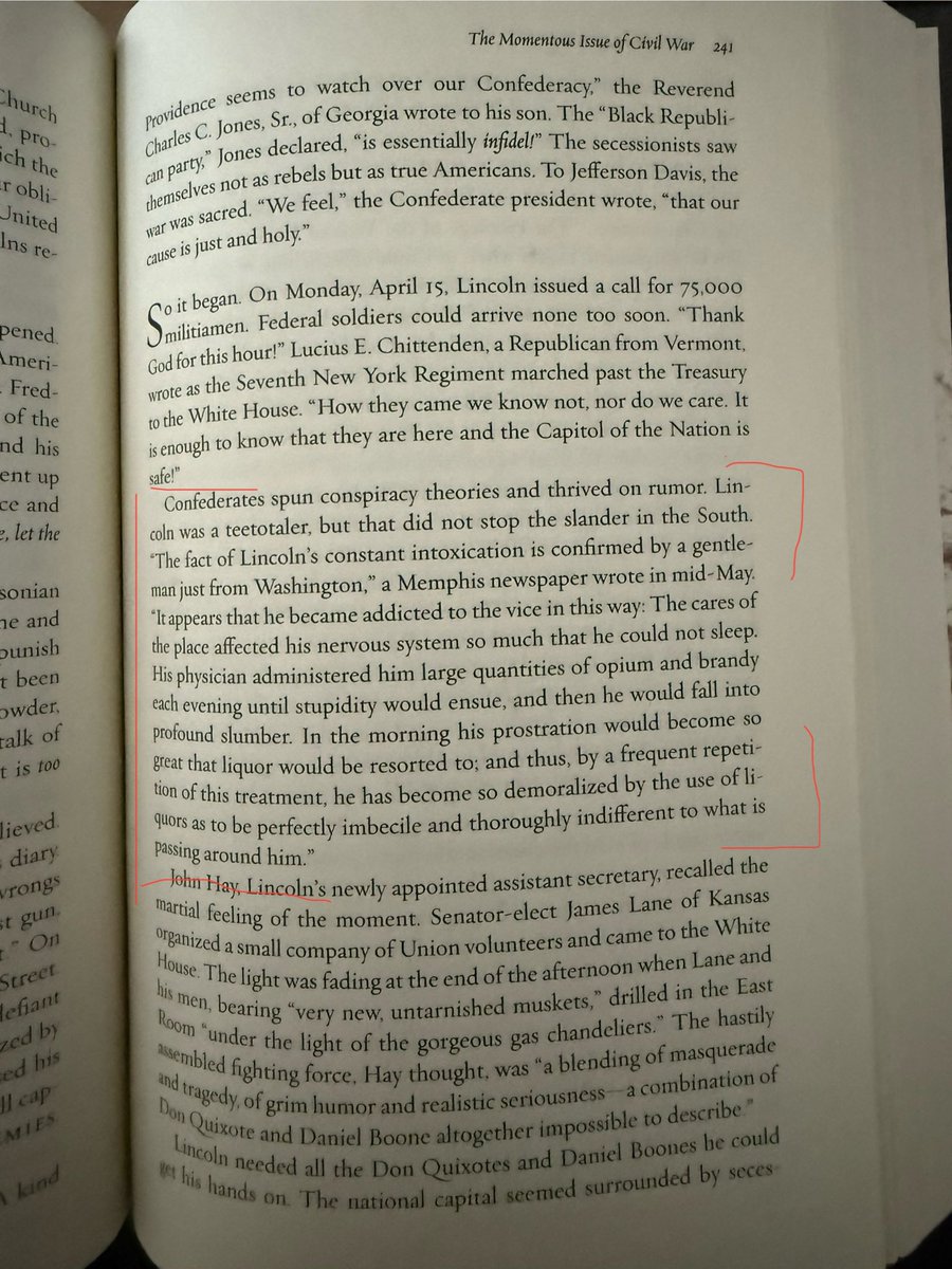 Warum lese ich so oft vom angeblichen Drogenmissbrauch des Präsidenten der #Ukraine? Weil es eine Lüge des Feindes ist. Hier Jon Meacham über den frischgewählten Abraham Lincoln, dem von Südstaatlern Opiumkonsum unterstellt wurde. Dasselbe Muster. #Russland #Propaganda