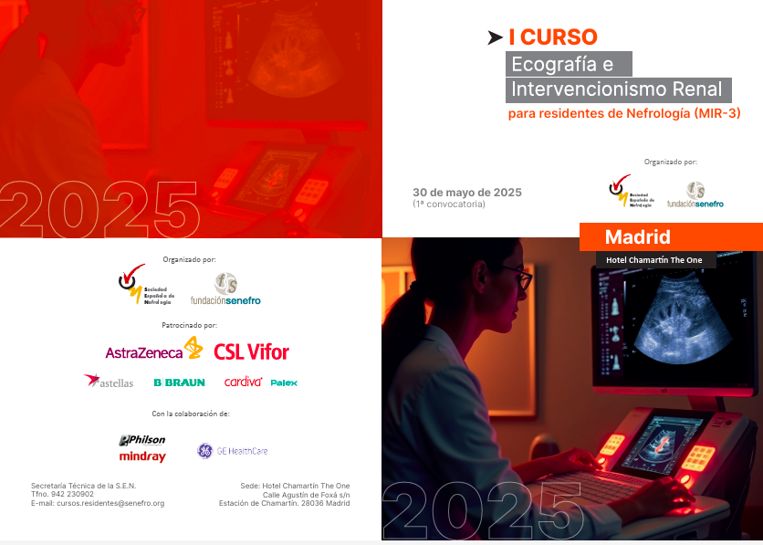 S.E.N. Nefrología (@senefrologia) on Twitter photo Comienza la edición 1⃣ del Curso de Ecografía e Intervencionismo renal para MIR3 nefrología en Madrid.
El curso responde a una demanda creciente de docencia en este campo, no cubierta hasta ahora 👏👏
Gracias a <a href="/AstraZenecaES/">AstraZeneca España</a> <a href="/CSLViforES/">CSL Vifor ES</a> <a href="/CARDIVAGROUP/">CARDIVA</a> PALEX | B.Braun Comienza la edición 1⃣ del Curso de Ecografía e Intervencionismo renal para MIR3 nefrología en Madrid.
El curso responde a una demanda creciente de docencia en este campo, no cubierta hasta ahora 👏👏
Gracias a <a href="/AstraZenecaES/">AstraZeneca España</a> <a href="/CSLViforES/">CSL Vifor ES</a> <a href="/CARDIVAGROUP/">CARDIVA</a> PALEX | B.Braun