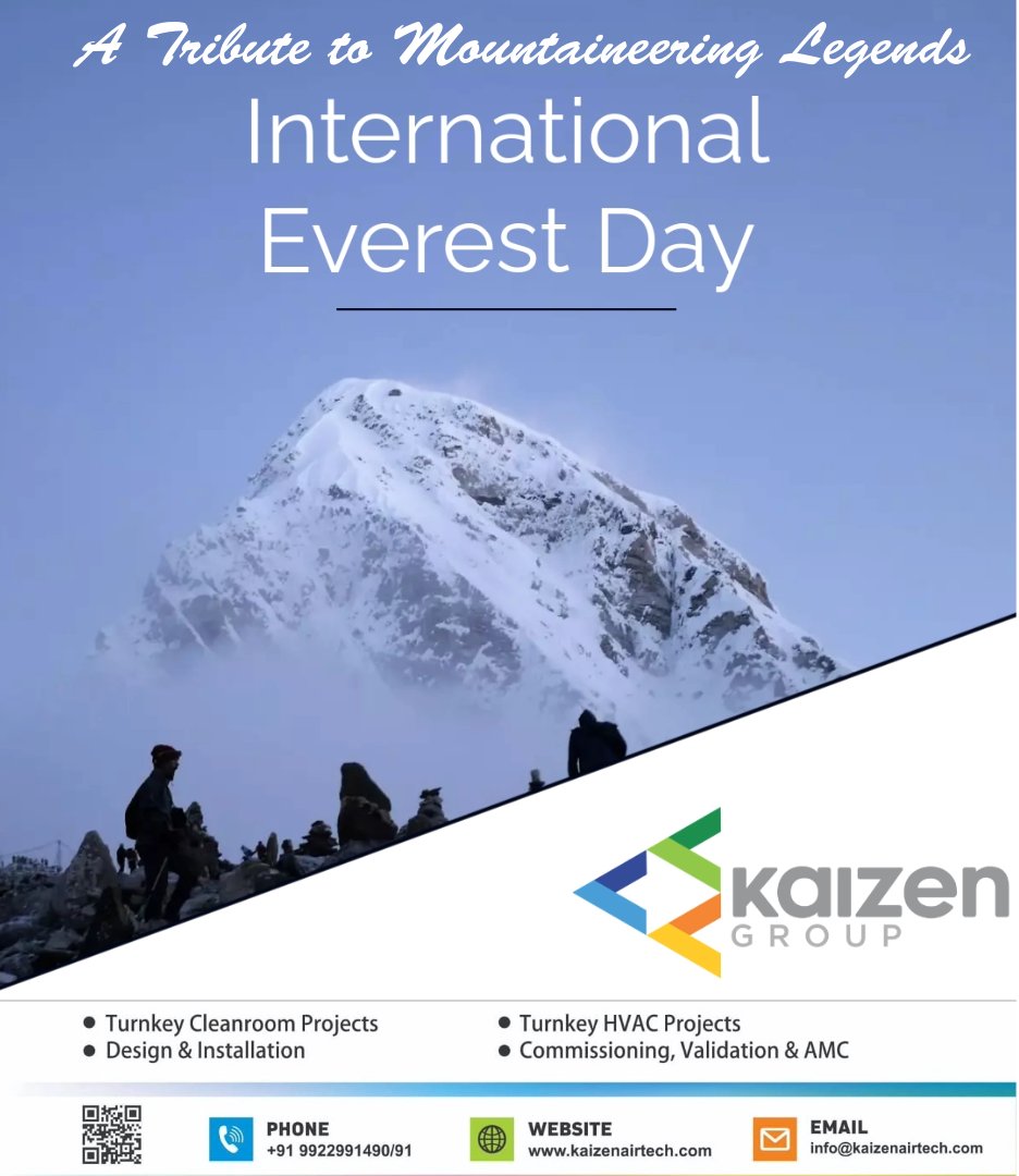 KaizenAirtech's tweet photo. Every peak conquered starts with a single step. Happy Mount Everest Day! https://t.co/G91p8EHIO9