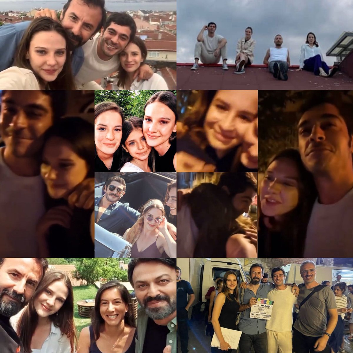 gundmtakipcim's tweet photo. Maraşlı ekip her zaman ayrı bir yeri var 🥲 Alina ve #BurakDeniz sahaneleri bitti halde yine ekiple vedalaşmak için son set günleride ekipin yanında oldular canim #SerhatKılıç ve #SaygınSoysal https://t.co/NwA5qDYr1S