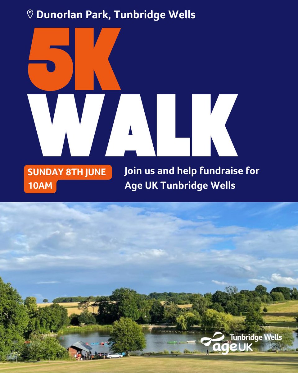 One week to go!

We’re so grateful to everyone who has supported our Dunorlan Park 5K Walk Challenge so far - we’ve already raised £250 to support older people in #TunbridgeWells! 💙