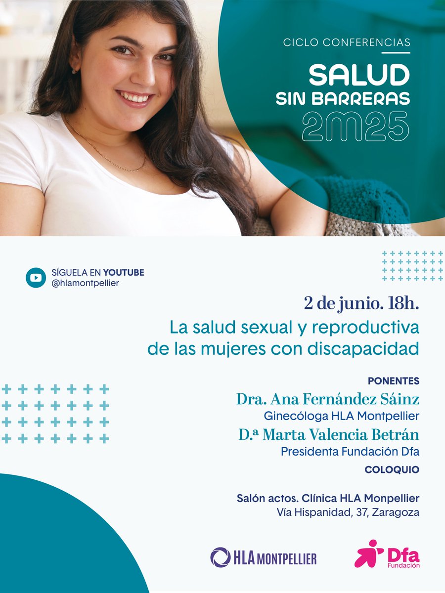 Grupo HLA (@grupohla) on Twitter photo 💬Nuestra clínica #HLAMontpellier organiza junto a la <a href="/FundacionDfa/">Fundacion Dfa</a> una charla divulgativa sobre salud sexual y reproductiva en mujeres con discapacidad.
📅 02 de junio de 2025.
🕕 18:00 hrs.
📍 Salón de actos del centro.
🎟 Entrada libre
+ Info ➡grupohla.com/prensa/hla-cli… 💬Nuestra clínica #HLAMontpellier organiza junto a la <a href="/FundacionDfa/">Fundacion Dfa</a> una charla divulgativa sobre salud sexual y reproductiva en mujeres con discapacidad.
📅 02 de junio de 2025.
🕕 18:00 hrs.
📍 Salón de actos del centro.
🎟 Entrada libre
+ Info ➡grupohla.com/prensa/hla-cli…