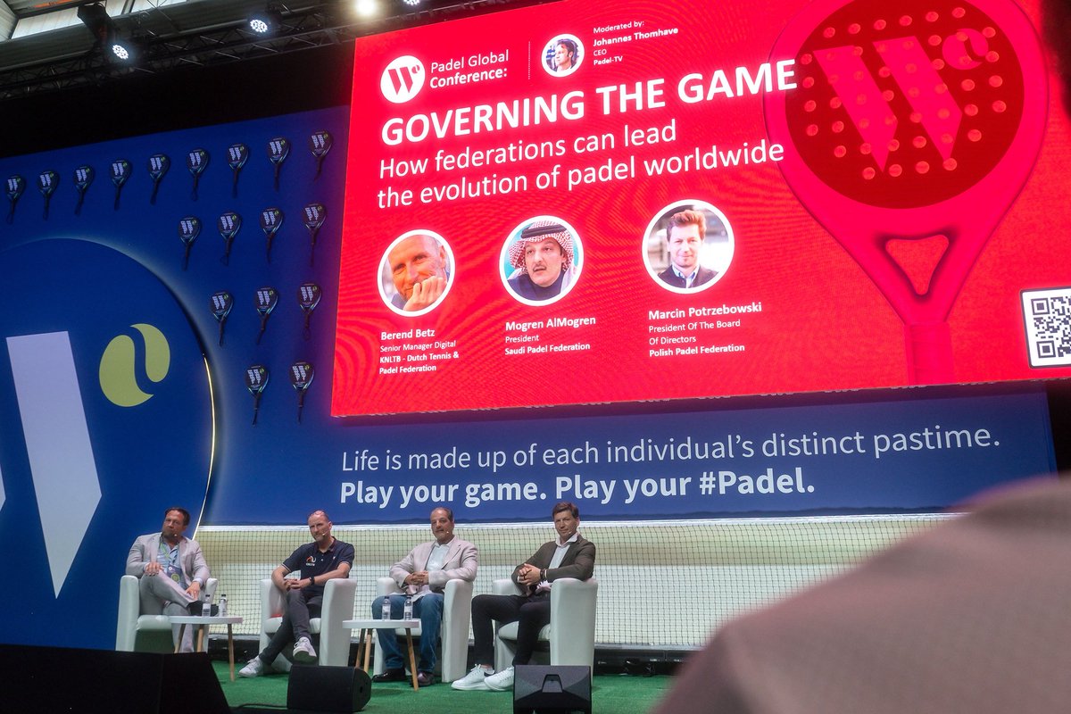 #Saudi_Arabia takes the global stage
🎤 As a keynote speaker at the World Padel Conference
👤 Mogren Almogren, President of the Saudi Padel committee 
highlighted how padel is advancing Vision 2030 by:
👥 Empowering youth
📍 Expanding access
📈 Boosting participation
🤝 Driving