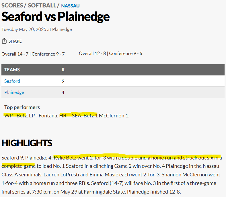 TNLI18UGold's tweet photo. Nitro in the News - HS Shout Out

Rylie Betz (TNLI 2010- 2028/Uncommitted - P/UTL) - doing it all by going 2 for 3 at the plate including a double and a HR while tossing a complete game with only 1 earned run and striking out 6 for the series clinching win. https://t.co/3OTfQwQPQ2