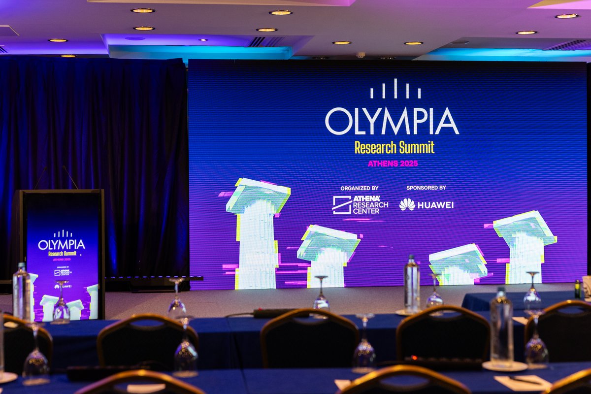 athenaRICinfo's tweet image. 🔵 #OlympiaResearchSummit 2025 kicks off in Athens!
A high-level gathering of leading Greek researchers from Greece and abroad in AI, Big Data & Systems-organized by Athena RC and supported by @Huawei.
#AthenaRC #AI #BigData #MachineLearning