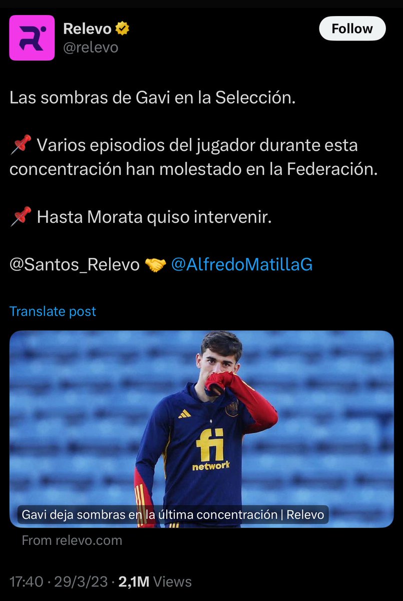 rociolazarev's tweet photo. jamás olvidaremos que permitisteis la difusión de mentiras muy gordas para perjudicar a Gavi por el berrinche del paleto de Ceballos. Dejasteis que uno de vuestros trabajadores publicara esa basura y puso en compromiso a toda la selección. Sois una mafia de corruptos, no volváis https://t.co/aGK1axh1dB