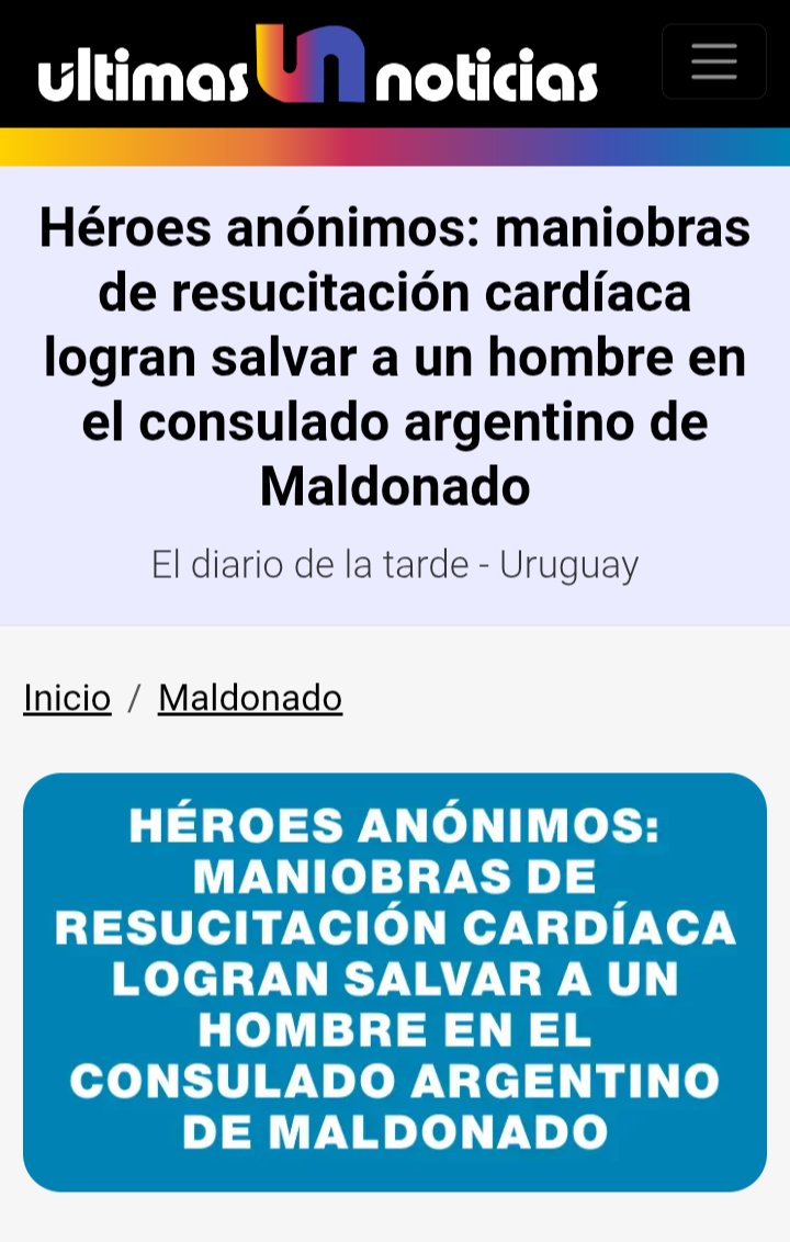 Federico Machado (@fedemachadog) on Twitter photo Cada uno de los asistentes capacitados en Resucitación cardíaca se convierten en Héroes al ayudar a su vecino, amigo, compañero de trabajo a retornar con su familia... Seguimos.... Cada dia mas convencidos🇺🇾👇❤️💪 <a href="/Marcelo_RCB/">MARCELO CABRERA</a>
<a href="/mariofitzm/">Dr. Mario Fitz Maurice</a> <a href="/alnigge/">Alvaro Niggemeyer</a>
👇👇
ultimasnoticias.com.uy/maldonado/hero… Cada uno de los asistentes capacitados en Resucitación cardíaca se convierten en Héroes al ayudar a su vecino, amigo, compañero de trabajo a retornar con su familia... Seguimos.... Cada dia mas convencidos🇺🇾👇❤️💪 <a href="/Marcelo_RCB/">MARCELO CABRERA</a>
<a href="/mariofitzm/">Dr. Mario Fitz Maurice</a> <a href="/alnigge/">Alvaro Niggemeyer</a>
👇👇
ultimasnoticias.com.uy/maldonado/hero…