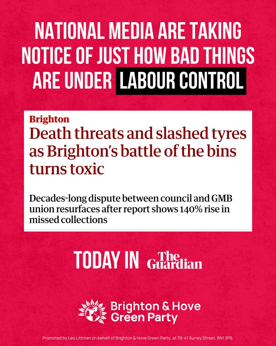 📰 Now, it's not just Brighton who've noticed how bad things are under Labour - the national media are waking up too.

theguardian.com/uk-news/2025/m…