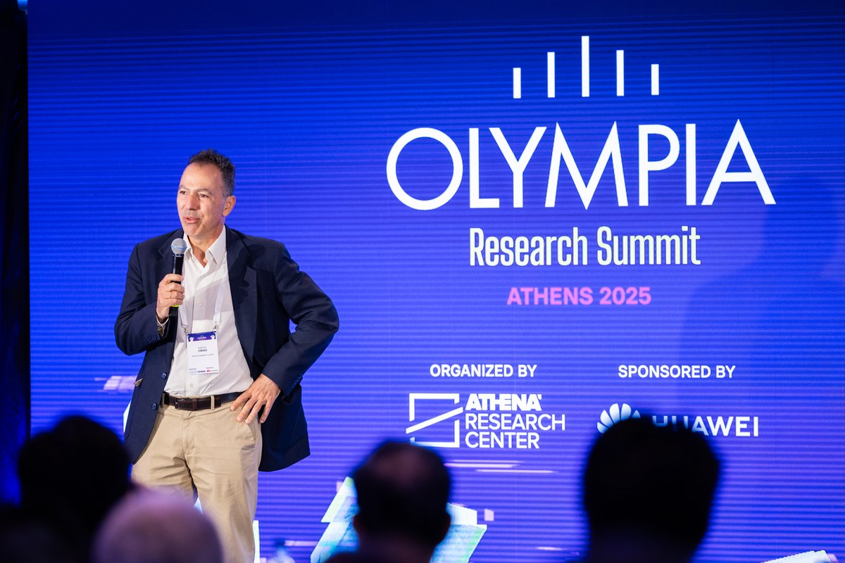 athenaRICinfo's tweet image. 🚀 The #OlympiaResearchSummit 2025 opened with a strong welcome from the Athena RC team - setting the stage for bold ideas and deep dives into AI, Big Data & intelligent systems.
#AthenaRC #AI #BigData #MachineLearning