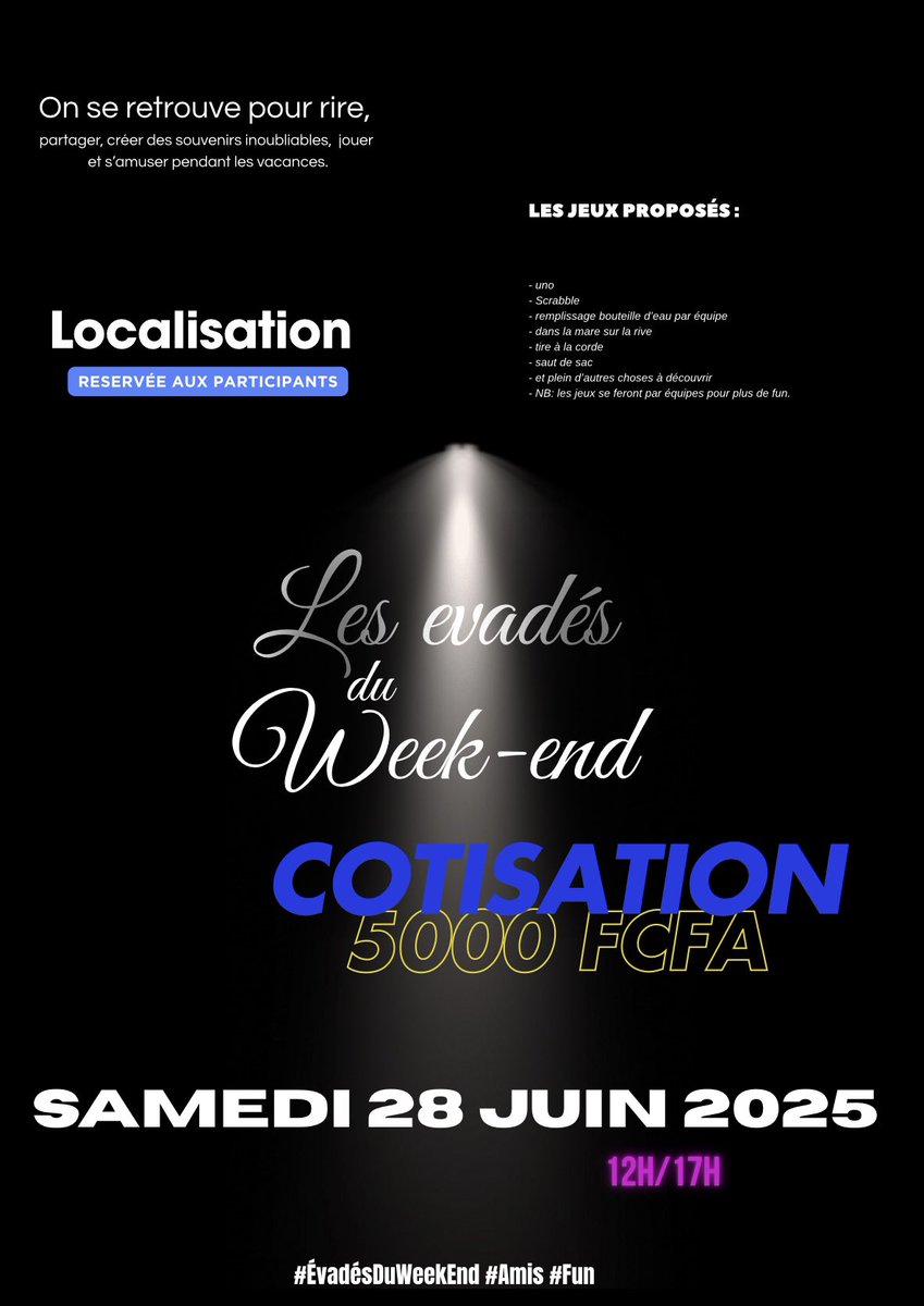 Evd_week's tweet image. #ÉvadésDuWeekEnd #Amis #Fun