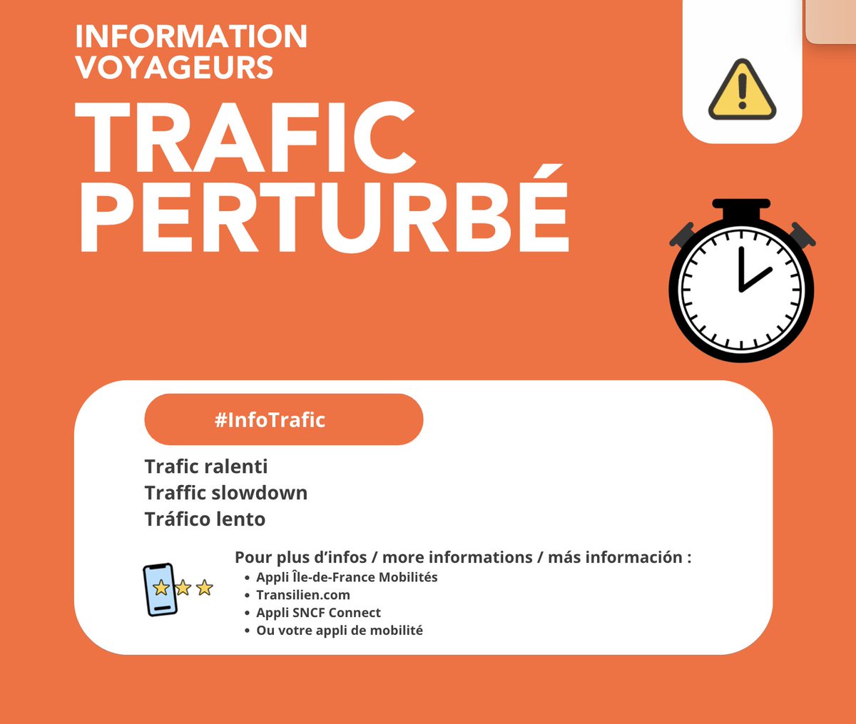 RERE_SNCF's tweet photo. 🔶#InfoTrafic #RERE
Le trafic est perturbé sur l'ensemble de la ligne en raison de la panne d'un train aux abords de la Défense https://t.co/tbcG5CMhLo