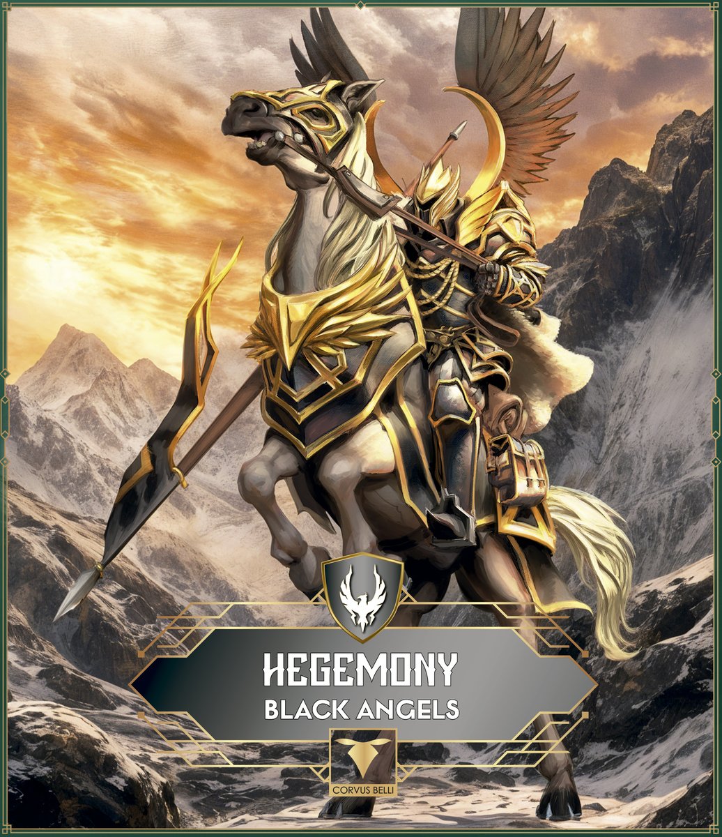 What do Black angels bring to your army?
▶️ They easily stress your enemy when they charge, with the purpose of forcing them to pass a VOL roll to avoid demoralization and flee.
▶️ Rough terrain does not affect them, so they can attack through it.
store.corvusbelli.com/en/warcrow/war…