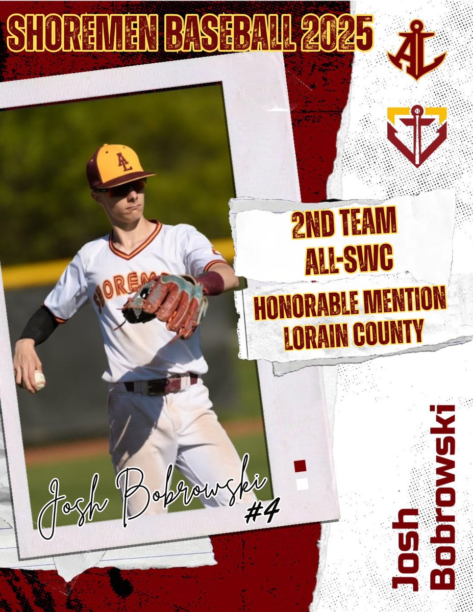 Congratulations to Josh Bobrowski on being named  2nd Team SWC and Honorable Mention Lorain County