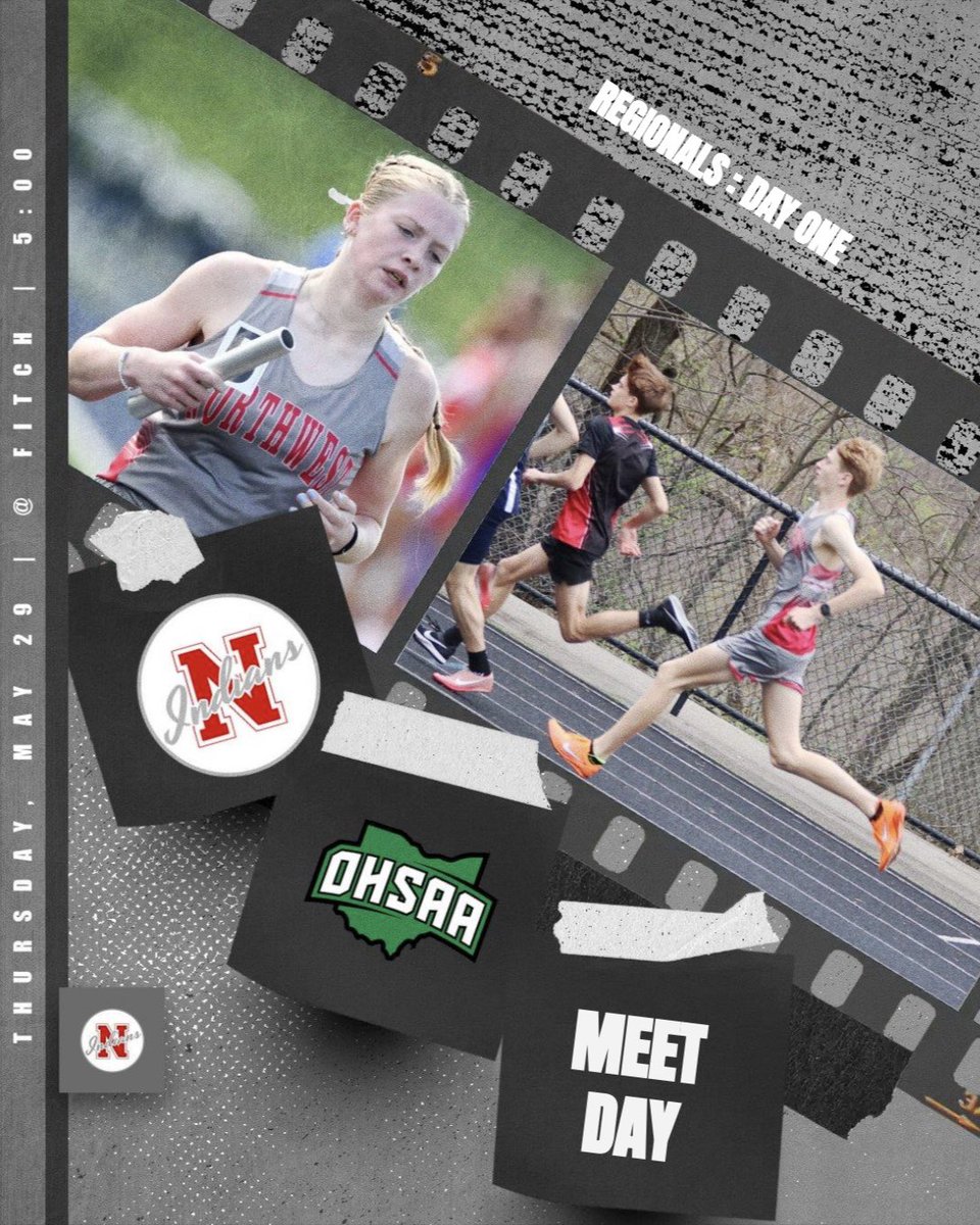 Northwest Indians Athletics (@nwhsindians) on Twitter photo 🚨Meet Day: The Track team is competing at Austintown Fitch tonight in Day 1 of the Regional Meet 👟
#RollTribe <a href="/NWTribe/">Northwest Schools</a> <a href="/PAC7_Sports/">PAC-7 Sports</a>
🕘 Field events are set to begin at 5:00, running at 6:30
🎟️ Adults $11, Students $5 cash at the gate or online at ohsaa.org/tickets 🚨Meet Day: The Track team is competing at Austintown Fitch tonight in Day 1 of the Regional Meet 👟
#RollTribe <a href="/NWTribe/">Northwest Schools</a> <a href="/PAC7_Sports/">PAC-7 Sports</a>
🕘 Field events are set to begin at 5:00, running at 6:30
🎟️ Adults $11, Students $5 cash at the gate or online at ohsaa.org/tickets