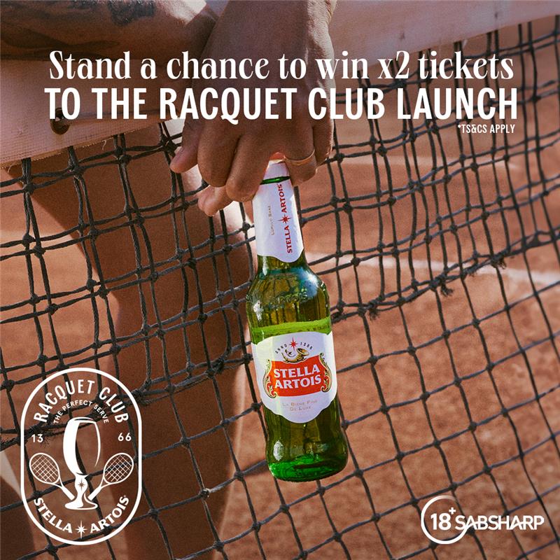 WIN DOUBLE TICKETS to the exclusive Stella Artois Racquet Club launch!

To enter: Comment what court couture means to you + tag your plus one using #WorthMore

Competition opened to Joburg residents only. Winners to be announced 2nd of June . T&amp;Cs apply. 🍻