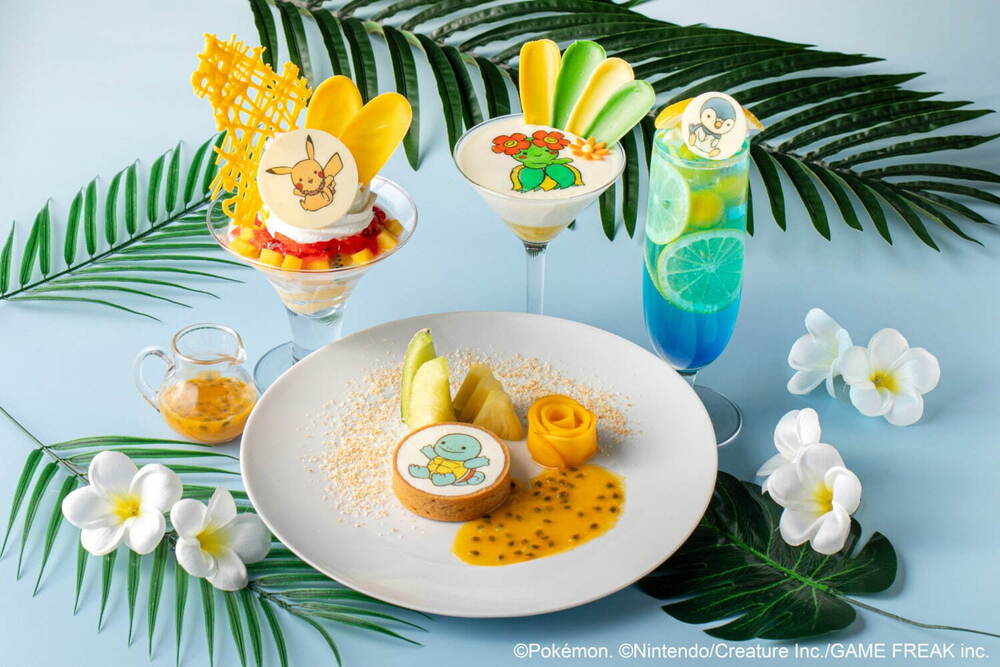 グランド ハイアット 東京「ポケモン」限定メニュー、フシギダネ風バーガー＆ピカチュウのヨーグルトパフェ - fashion-press.net/news/134280