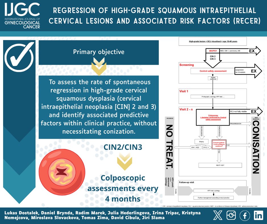 IJGC (@ijgconline) on Twitter photo #ClinicalTrial Regression of high-grade squamous intraepithelial #cervicallesions and associated risk factors #RECER
📌 bit.ly/3Z2Rm8k
<a href="/pedroramirezMD/">Pedro T Ramirez</a> <a href="/HsuMd/">Arthur_HC_Hsu</a> <a href="/JayrajAarthi/">Aarthi S Jayraj</a> <a href="/AndreFernandes2/">Andreina Fernandes</a> <a href="/IGCSociety/">IGCS</a> <a href="/ESGO_society/">ESGO</a> <a href="/ENYGO_official/">European Network of Young Gynae Oncologists</a> <a href="/OncoAlert/">OncoAlert</a> <a href="/IJGCfellows/">IJGC Fellows</a> <a href="/GynMe4/">SoMe4GynOnc</a> #ClinicalTrial Regression of high-grade squamous intraepithelial #cervicallesions and associated risk factors #RECER
📌 bit.ly/3Z2Rm8k
<a href="/pedroramirezMD/">Pedro T Ramirez</a> <a href="/HsuMd/">Arthur_HC_Hsu</a> <a href="/JayrajAarthi/">Aarthi S Jayraj</a> <a href="/AndreFernandes2/">Andreina Fernandes</a> <a href="/IGCSociety/">IGCS</a> <a href="/ESGO_society/">ESGO</a> <a href="/ENYGO_official/">European Network of Young Gynae Oncologists</a> <a href="/OncoAlert/">OncoAlert</a> <a href="/IJGCfellows/">IJGC Fellows</a> <a href="/GynMe4/">SoMe4GynOnc</a>