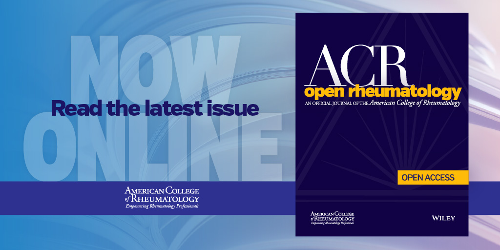 American College of Rheumatology (@acrheum) on Twitter photo NEW ISSUE ALERT! The May 2025 issue of ACR Open Rheumatology is now available → acr.tw/4dzxnE9 <a href="/ACR_Journals/">ACR_Journals</a> NEW ISSUE ALERT! The May 2025 issue of ACR Open Rheumatology is now available → acr.tw/4dzxnE9 <a href="/ACR_Journals/">ACR_Journals</a>