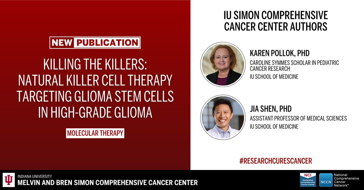 IU Simon Comprehensive Cancer Center (@iucancercenter) on Twitter photo The cancer center’s Karen Pollok, PhD, Jia Shen, PhD, and colleagues published a new article in Molecular Therapy. Learn more: ow.ly/674K50Vyyzb. #ResearchCuresCancer #NCIcomprehensive <a href="/MolTherapy/">Molecular Therapy</a> The cancer center’s Karen Pollok, PhD, Jia Shen, PhD, and colleagues published a new article in Molecular Therapy. Learn more: ow.ly/674K50Vyyzb. #ResearchCuresCancer #NCIcomprehensive <a href="/MolTherapy/">Molecular Therapy</a>