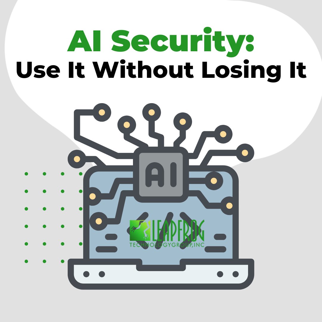 Leapfrog Technology Group (@leapfrogtech) on Twitter photo ๐ค AI can boost your bizโbut without proper IT security, it's a hacker's dream. โ
Lock down your systems โ
Secure your data โ
Stay ahead of threats ๐ 615-395-3091 ๐ ineedleapfrog.com ๐ง KH@LFROG.COM #Cybersecurity #AIforBusiness #SmallBizIT ๐ค AI can boost your bizโbut without proper IT security, it's a hacker's dream. โ
Lock down your systems โ
Secure your data โ
Stay ahead of threats ๐ 615-395-3091 ๐ ineedleapfrog.com ๐ง KH@LFROG.COM #Cybersecurity #AIforBusiness #SmallBizIT
