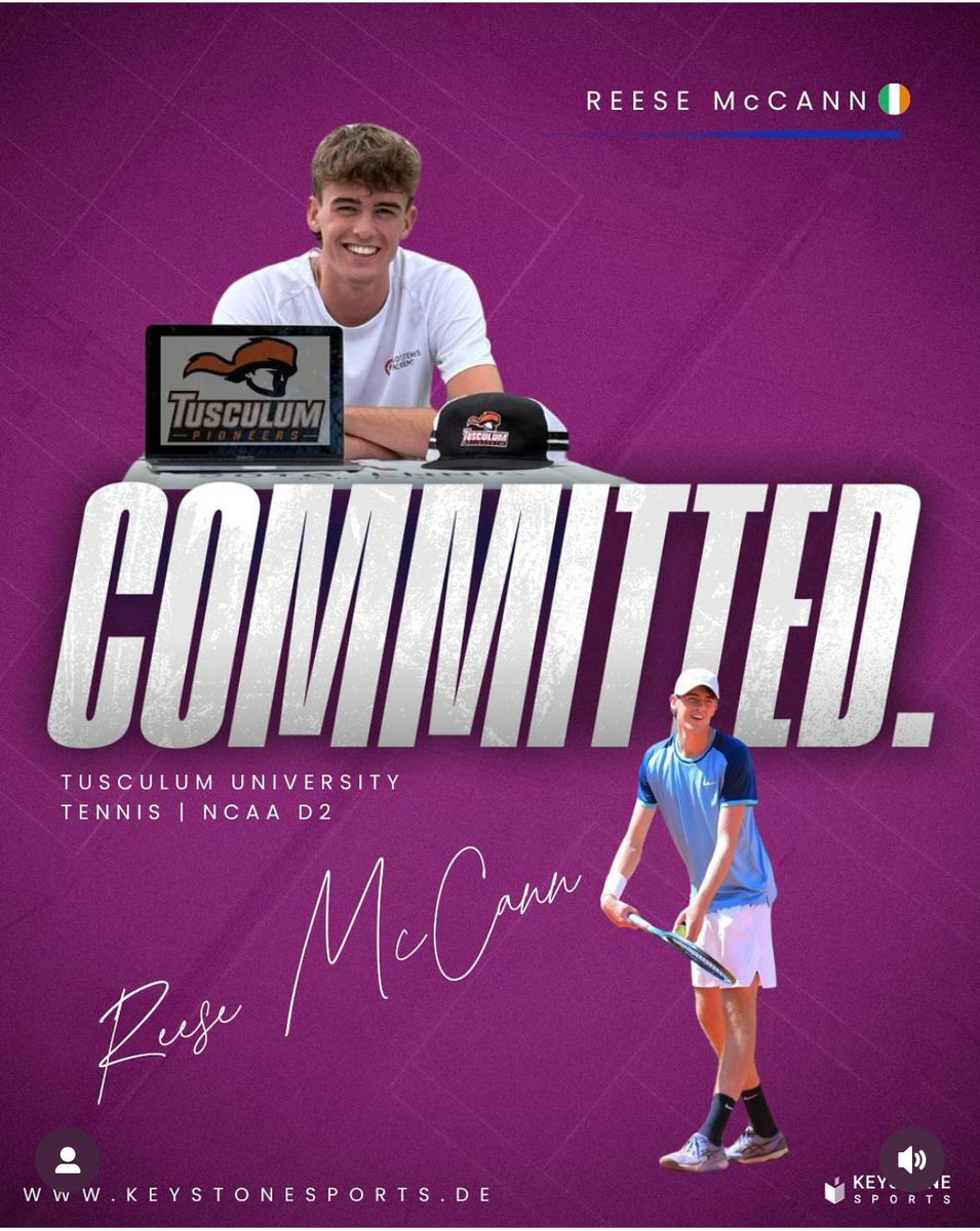 Tennis Smart (@tennissmart) on Twitter photo Congratulations to Keystone Sports <a href="/SotoTennis/">SotoTennis Academy</a> student athlete Reese McCann who commits to <a href="/TusculumSports/">Tusculum Pioneers</a> FALL 2025
We look forward to supporting you through the next 4 years of college and excited to welcome you to the Keystone Campus. Congratulations to Keystone Sports <a href="/SotoTennis/">SotoTennis Academy</a> student athlete Reese McCann who commits to <a href="/TusculumSports/">Tusculum Pioneers</a> FALL 2025
We look forward to supporting you through the next 4 years of college and excited to welcome you to the Keystone Campus.