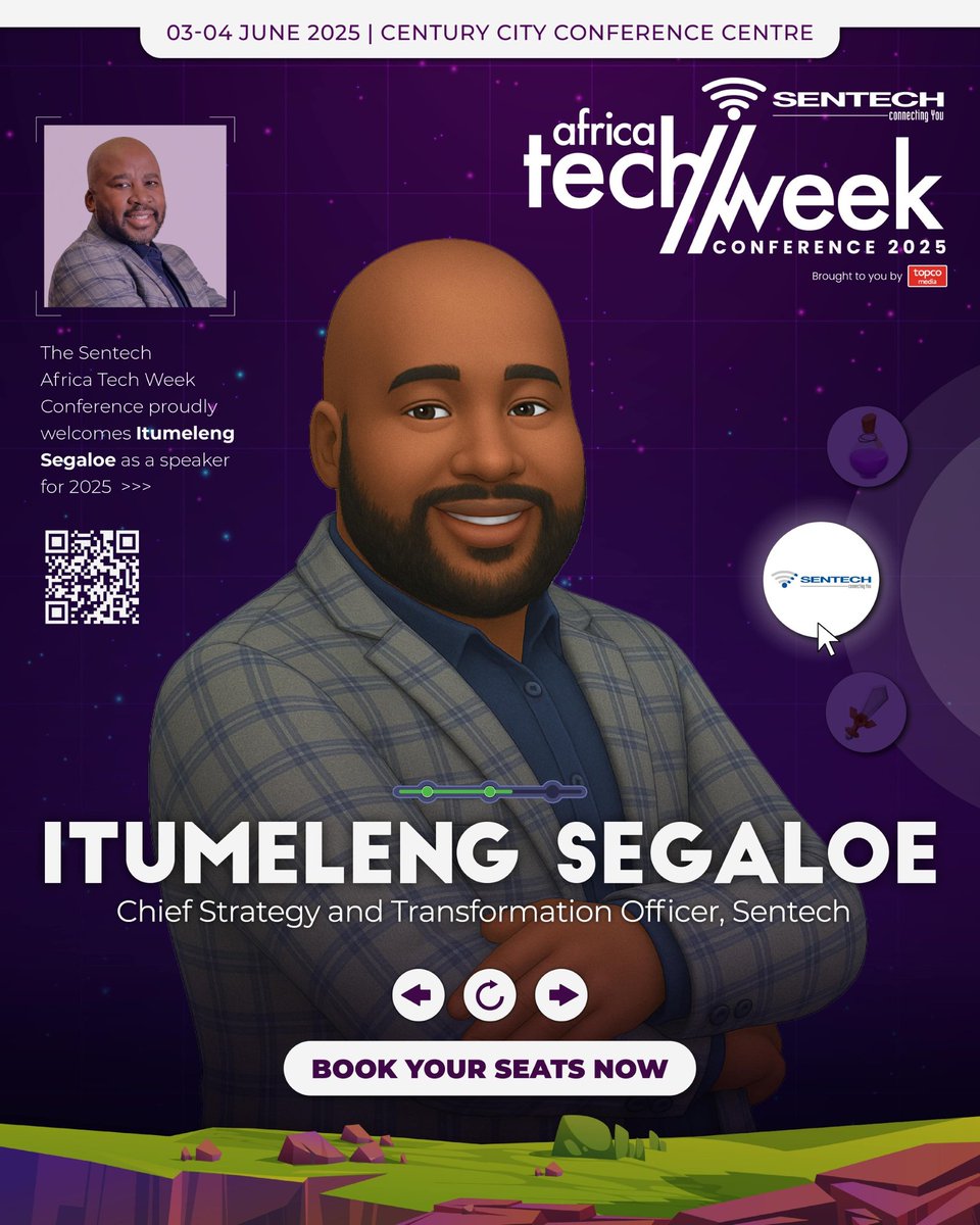 Sentech Soc Ltd (@sentechltd) on Twitter photo 🎙 Kicking off #ATW2025 Day 2:
The SENTECH OPENING ADDRESS with <a href="/ItumelengSupri/">Itumeleng Segaloe</a>, Chief Strategy & Transformation Officer <a href="/SentechLtd/">Sentech Soc Ltd</a>
Strategy. Innovation. #DigitalTransformation. 🚀
🔗 Register: qkt.io/AfricaTechweek…
#StrategicLeadership #Telecommunications 🎙 Kicking off #ATW2025 Day 2:
The SENTECH OPENING ADDRESS with <a href="/ItumelengSupri/">Itumeleng Segaloe</a>, Chief Strategy & Transformation Officer <a href="/SentechLtd/">Sentech Soc Ltd</a>
Strategy. Innovation. #DigitalTransformation. 🚀
🔗 Register: qkt.io/AfricaTechweek…
#StrategicLeadership #Telecommunications