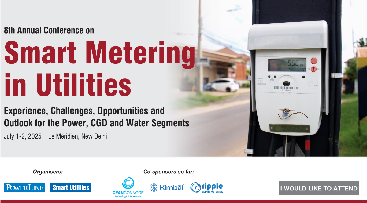 india_infra's tweet image. Join us at the 8th Annual Conference on Smart Metering in Utilities, happening on July 1-2, 2025 at Le Meridien, New Delhi.
To confirm your slot, visit: web.cvent.com/event/bec5caec…
#SmartMetering #AdvancedMeteringInfrastructure #DataDrivenUtilities #SmartGridIndia #RDSS
