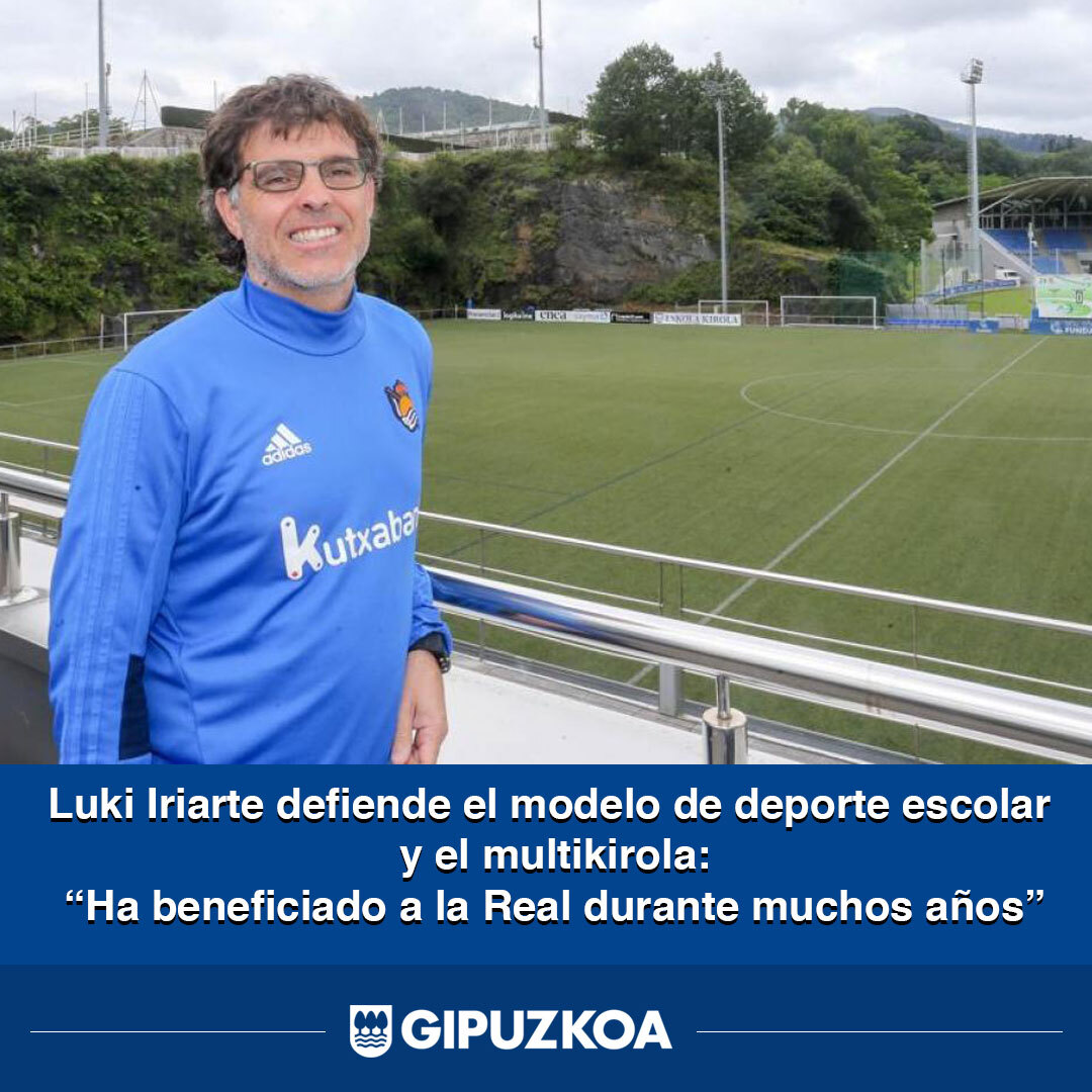 ⚽ Luki Iriarte defiende el multikirola: “Ha beneficiado a la Real muchos años”. Cree que el desarrollo deportivo no pasa por especializarse antes de tiempo y apuesta por el deporte escolar como base del modelo txuri-urdin. #Multikirola  #Gipuzkoakirolak gip.eus/8r4j32