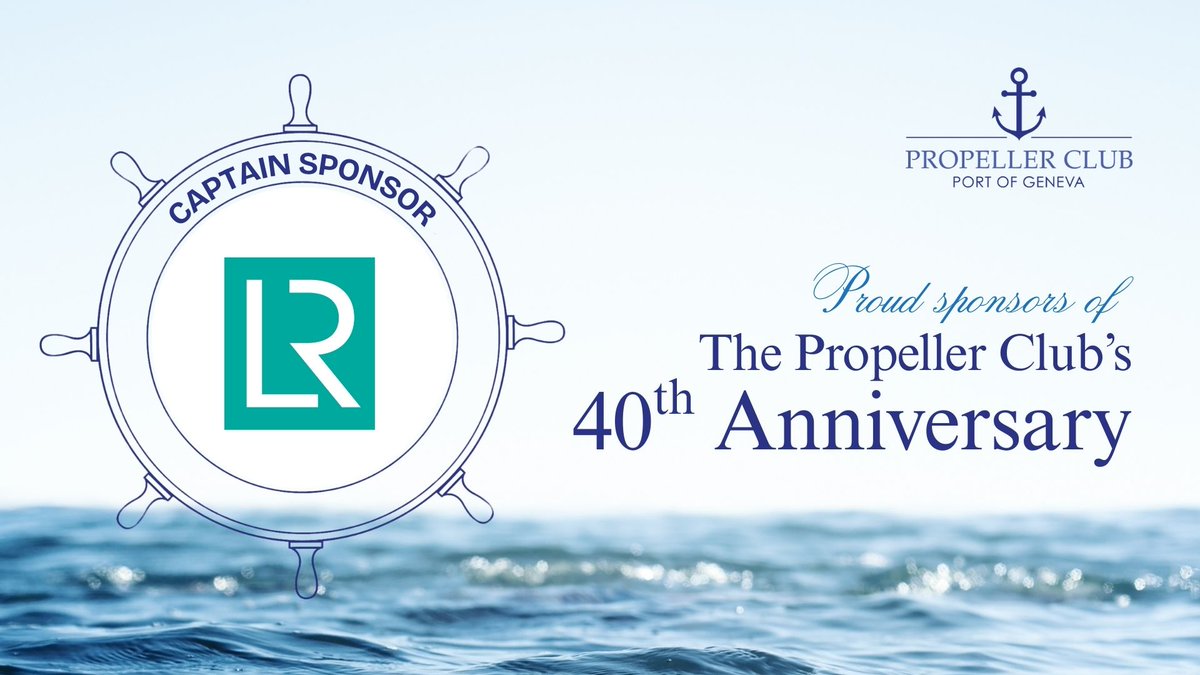lloydsregister's tweet image. LR is proud to sponsor the Propeller Club of Geneva&apos;s 40th Anniversary Gala next week. We are looking forward to celebrating 40 years of maritime innovation in Geneva at the sold out event!

#PropellerClub #Geneva #Maritime