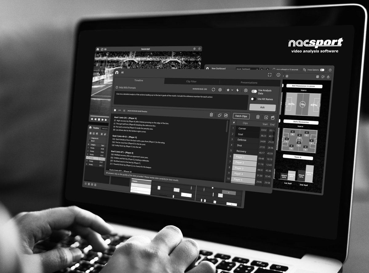 Nacsport's tweet image. 🚨Nacsport 9.9 Has Arrived🚨

A major update to the software which includes many new tools, including the new integrated AI which analyses your data for deep insights into the game.

But there&apos;s much more. Read all about it here:

nacsport.com/blog/en-gb/New…