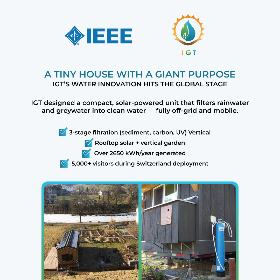 HaythamDbouk's tweet photo. 🚐 Innovation on the Move | IGT at IEEE EUROCON 2025
💧 "Mobile Tiny House Water Treatment System: An Eco-Friendly Solution for Rainwater and Greywater" https://t.co/oHovzmgUIQ