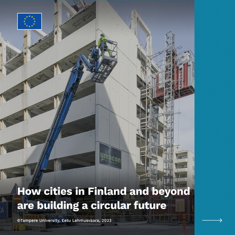 HorizonMagEU's tweet photo. Europe’s cities and regions are leading the green transition, driving changes in the circular economy. 
What happens when architects design buildings made from reused materials? ➡️ https://t.co/xeOpZqPa8k 

#ResearchImpactEU #Science4EU