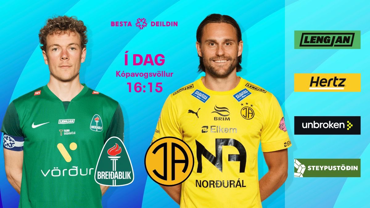 Skagamenn heimsækja Íslandsmeistarana!

📌 Kópavogsvöllur
⏲️ 16:15
⚽️ <a href="/BreidablikFC/">Breiðablik FC</a> 🆚 <a href="/Skagamenn/">ÍA Akranes FC</a> 
🎟️ Miðasala á stubb.is