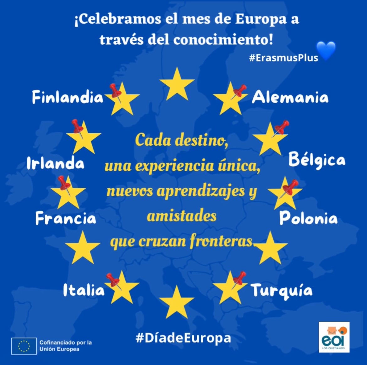 🌍 En mayo celebramos Europa… ¡y lo hacemos con experiencias #ErasmusPlus que nos han llevado más allá del aula!

Hemos aprendido, compartido y crecido en 🇫🇮🇮🇪🇫🇷🇮🇹🇩🇪🇧🇪🇵🇱🇹🇷
💬 Idiomas
👥 Intercambios
🎓 Formación

#DíadeEuropa #ErasmusPlus #EuropaNosUne
<a href="/sepiegob/">SEPIE</a>