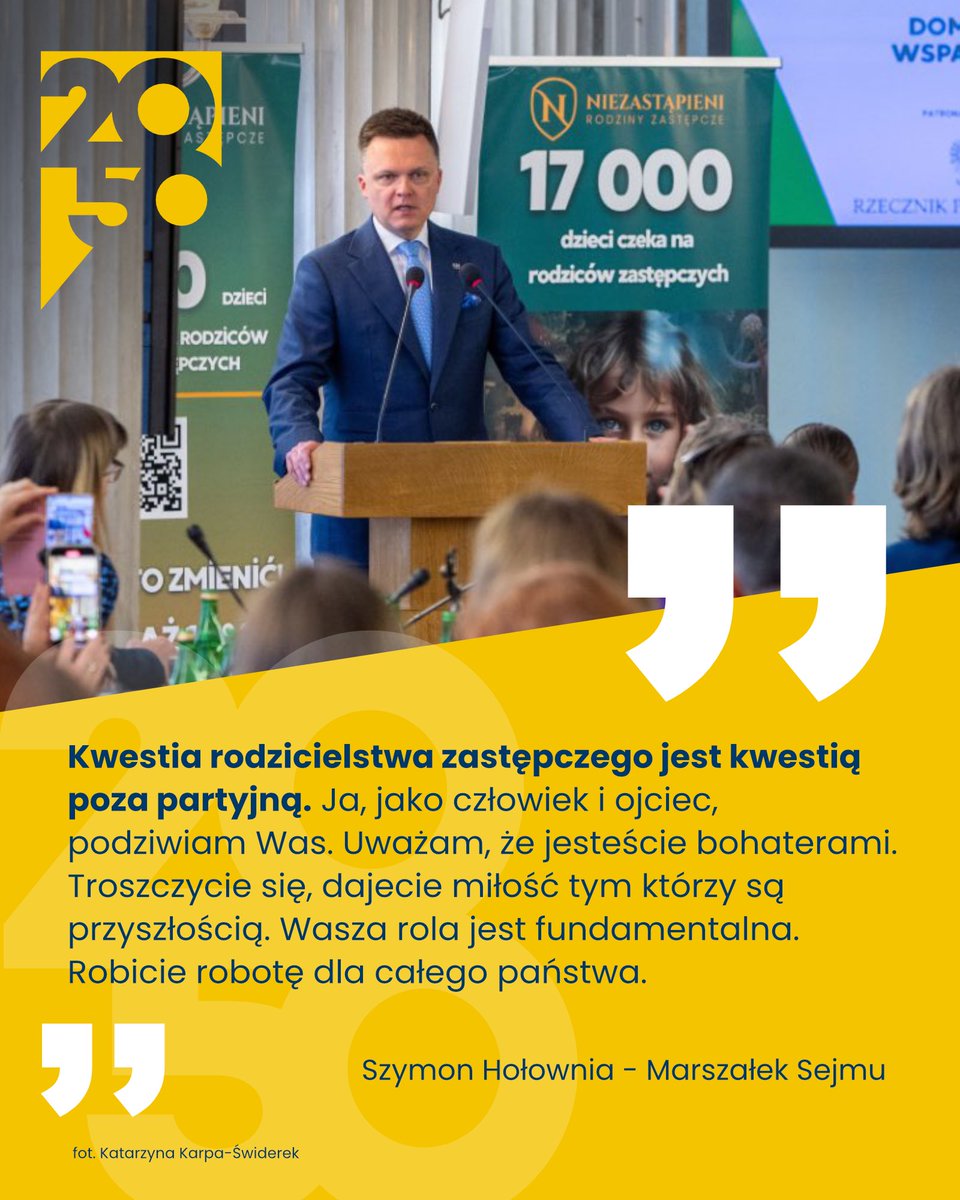 Polska 2050 (@pl_2050) on Twitter photo Rodzicielstwo zastępcze to heroiczna codzienność, której państwo nie może zostawiać samym sobie – o tym mówił Marszałek Sejmu <a href="/szymon_holownia/">Szymon Hołownia</a> podczas konferencji „Dom, który łączy – system i wsparcie rodzin zastępczych”. Rodzicielstwo zastępcze to heroiczna codzienność, której państwo nie może zostawiać samym sobie – o tym mówił Marszałek Sejmu <a href="/szymon_holownia/">Szymon Hołownia</a> podczas konferencji „Dom, który łączy – system i wsparcie rodzin zastępczych”.