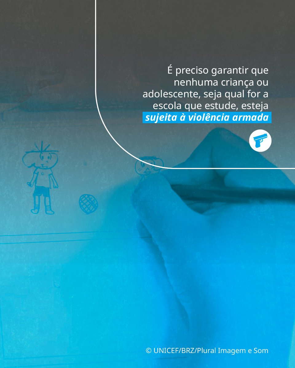 Quase metade dos estudantes de escolas públicas do Rio e RM vivem cercados pela violência armada. O relatório Educação Sob Cerco revela dados inéditos sobre esse impacto em + de 1.800 escolas. Saiba mais e veja as recomendações: unicef.link/3Z6qJ2t