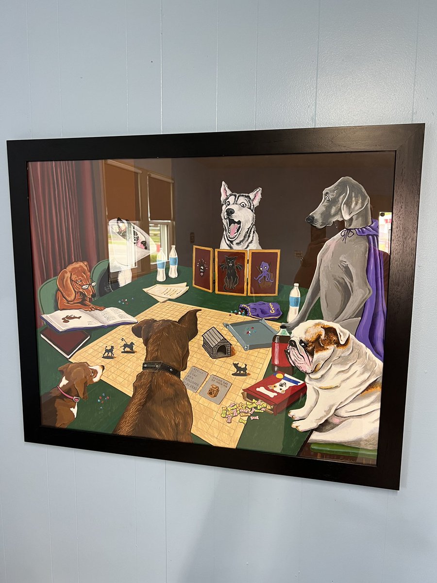 My vet has this incredible dogs playing DnD print in their lobby.