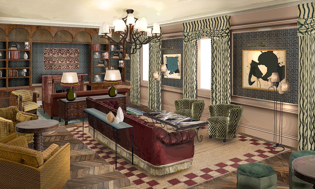 somagrp's tweet photo. Soho House Madrid is a celebration of architecture, history, and community. 
We are designing a space that connects two buildings through a central courtyard, bringing together the character of the city with the signature Soho House experience.  

#SohoHouseMadrid #SOMA https://t.co/iGCyEDamUF