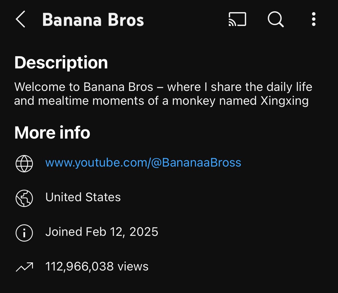 redactedpat's tweet image. Just trolling YouTube for Xing Xing videos and come across another prime example of Xing Xing’s long lasting popularity.

New YouTube account with 100m+ views in three months time posting Xing Xing videos.

$XING is multi-platform.

$XING is multi-cultural.
 
$XING is forever.
